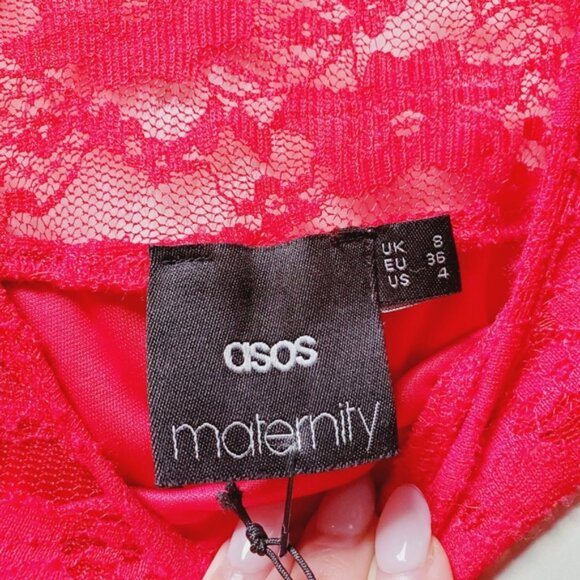 ASOS Red Lace Dress - Picture 4 of 8